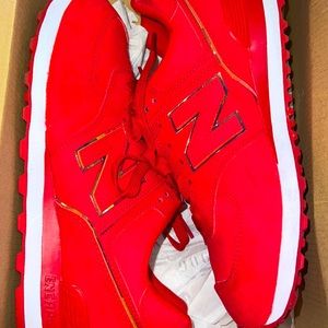 Red 574 New Balance Size 10
